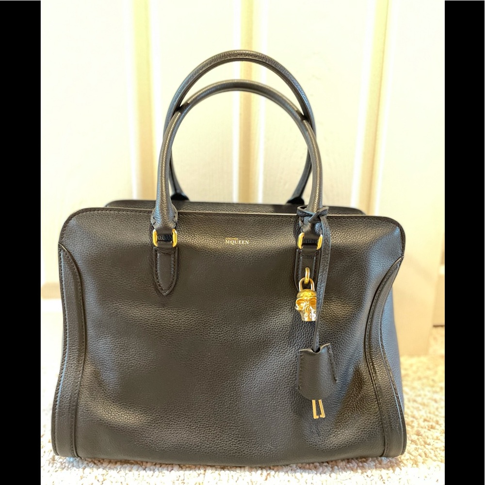 Large Alexander McQueen padlock tote